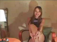 Tanned teen behaves like a slut on the beach