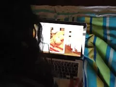 Is drooling all over cock and sucks