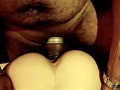 Blonde gets in the ass