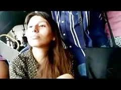 Young naughty chick enjoying a big cock