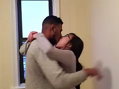 Chick in stockings and her man